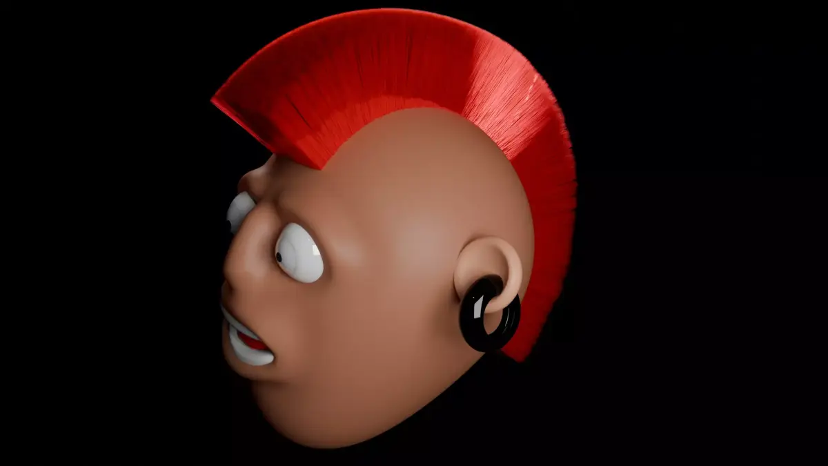 Metal Face Man Free low-poly 3D model