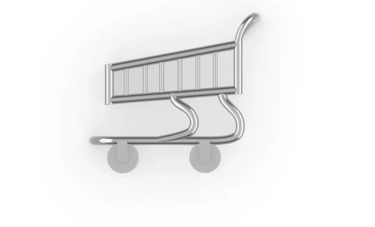 Shopping Cart Pendant 3D model