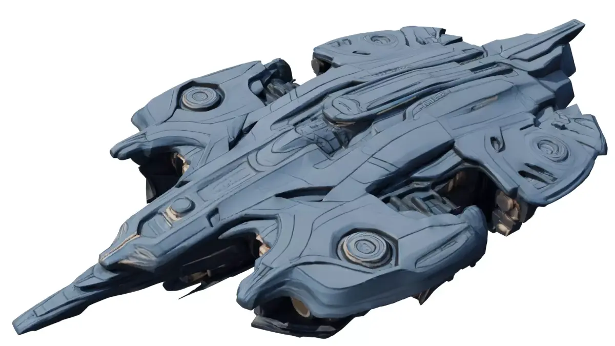 Stellar Aegis Starship Highpoly PBR 3D model