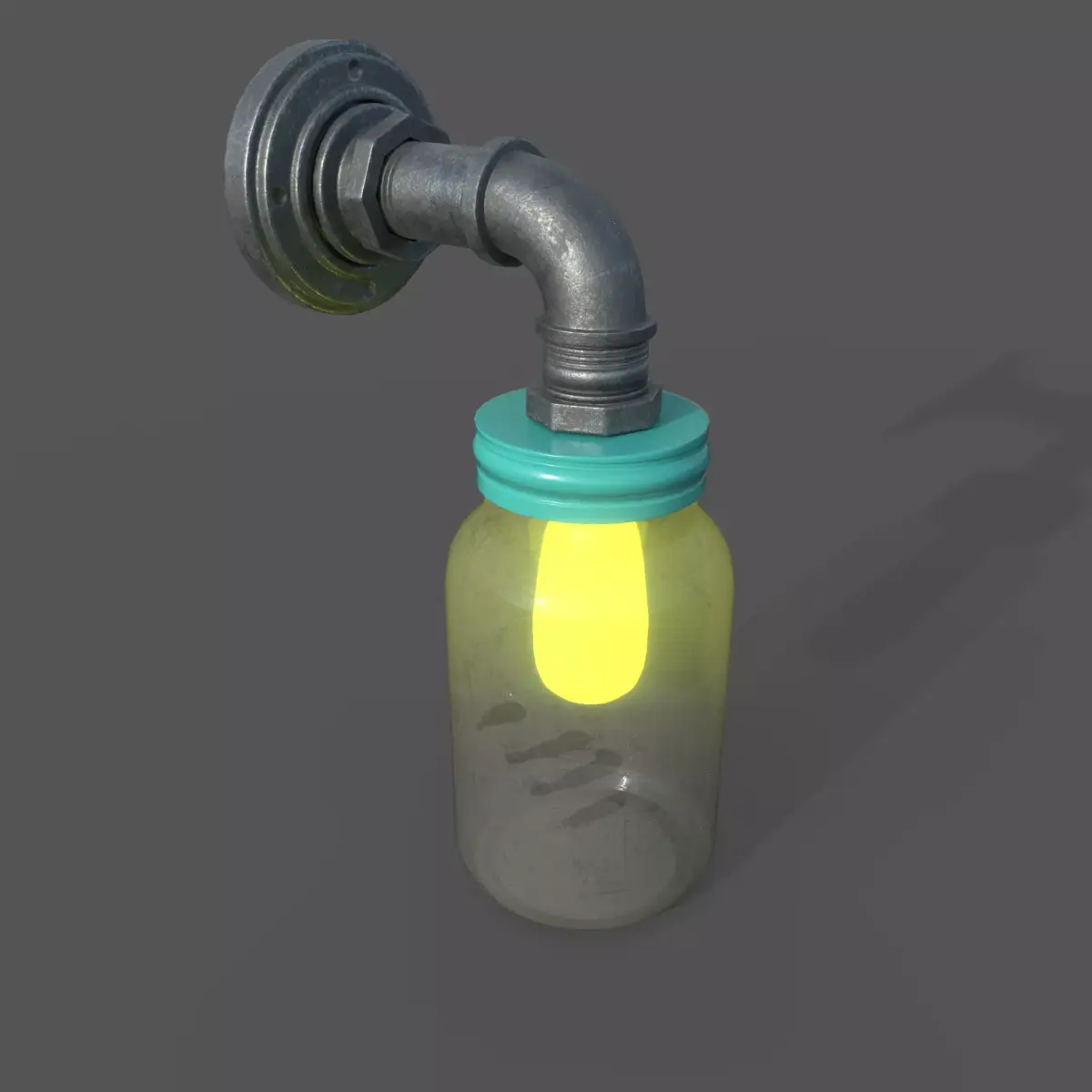 plumbing part lamp Low-poly 3D model