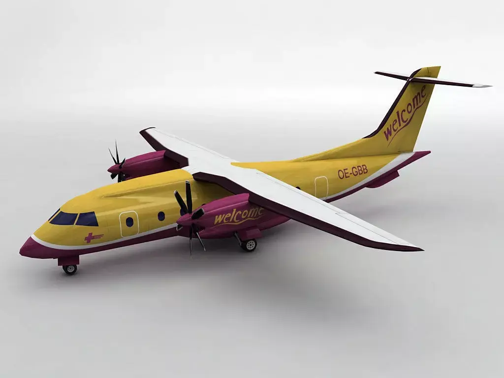  Fairchild Dornier 328 Low-poly 3D model
