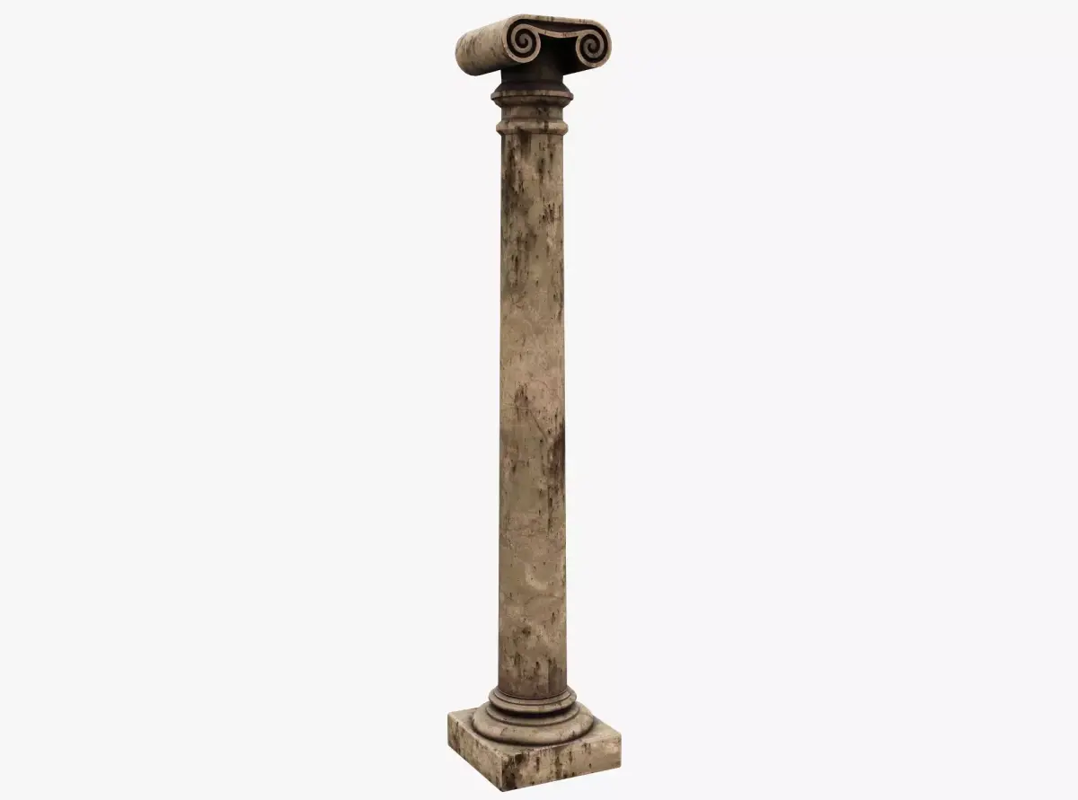 Column greek Low-poly 3D model