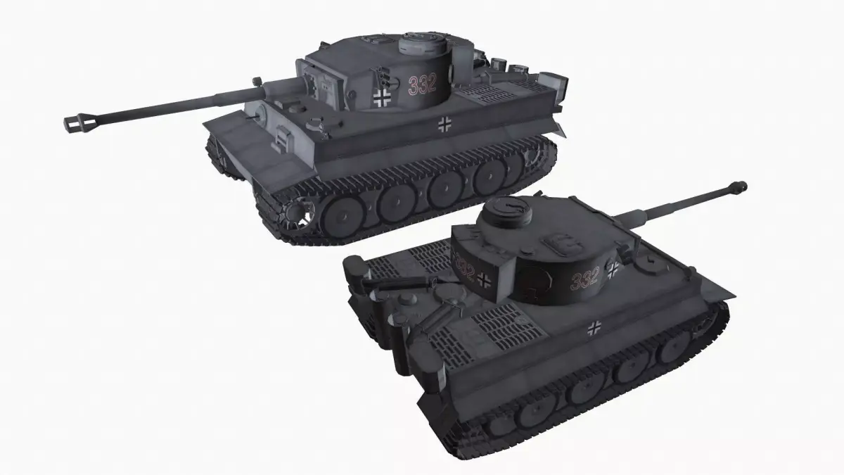 Tiger 1 German Heavy Tank Low-poly 3D model