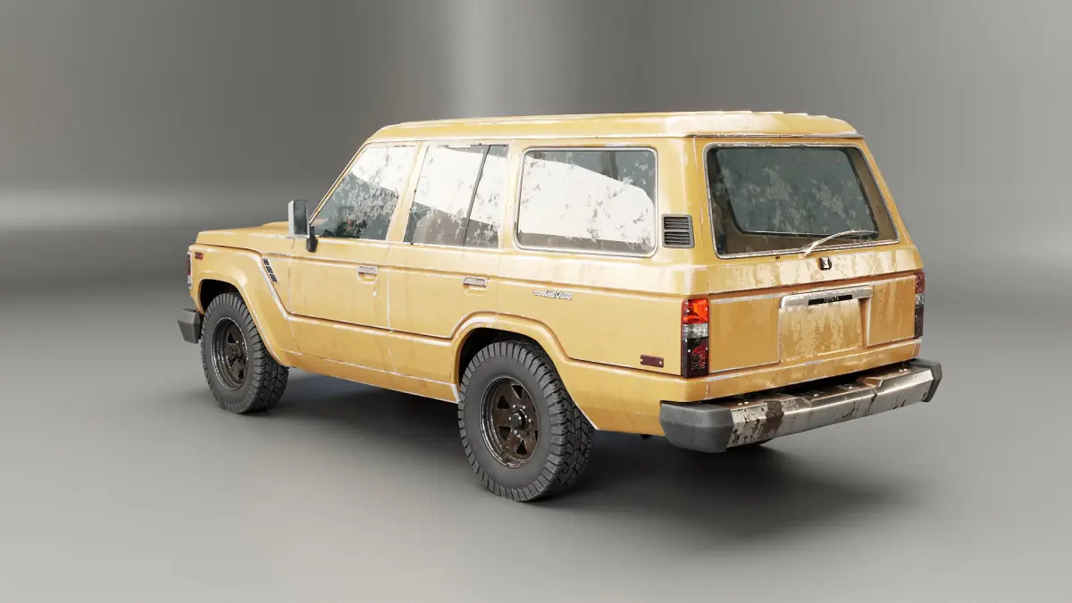 Toyota land Cruiser J60 1980-1990 aged and rusted 3D model purchase