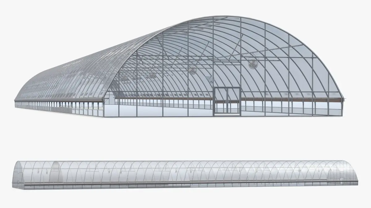 Steel Greenhouse Tunnel Frame 3D model