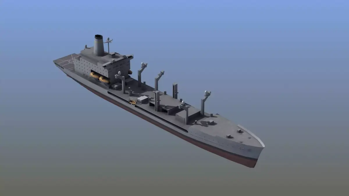 USNS Patuxent Oiler T-AO-201 Low-poly 3D model