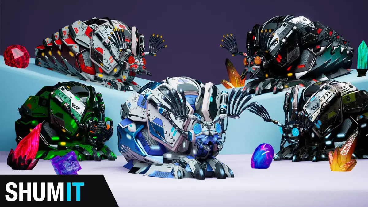 SciFi Insect BugMoneyBag Low-poly 3D model