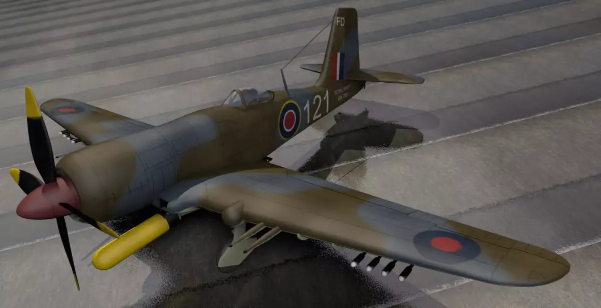 Blackburn B-37 Firebrand TF-5 3D model