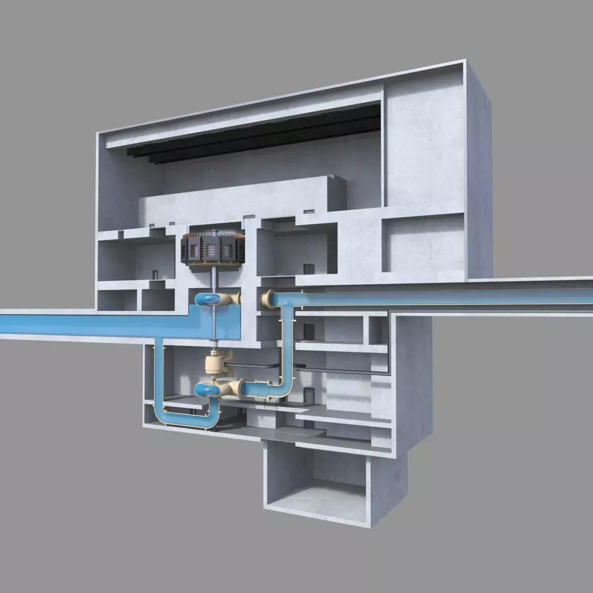 Pumped Storage hydroelectric Power Plant  3D model