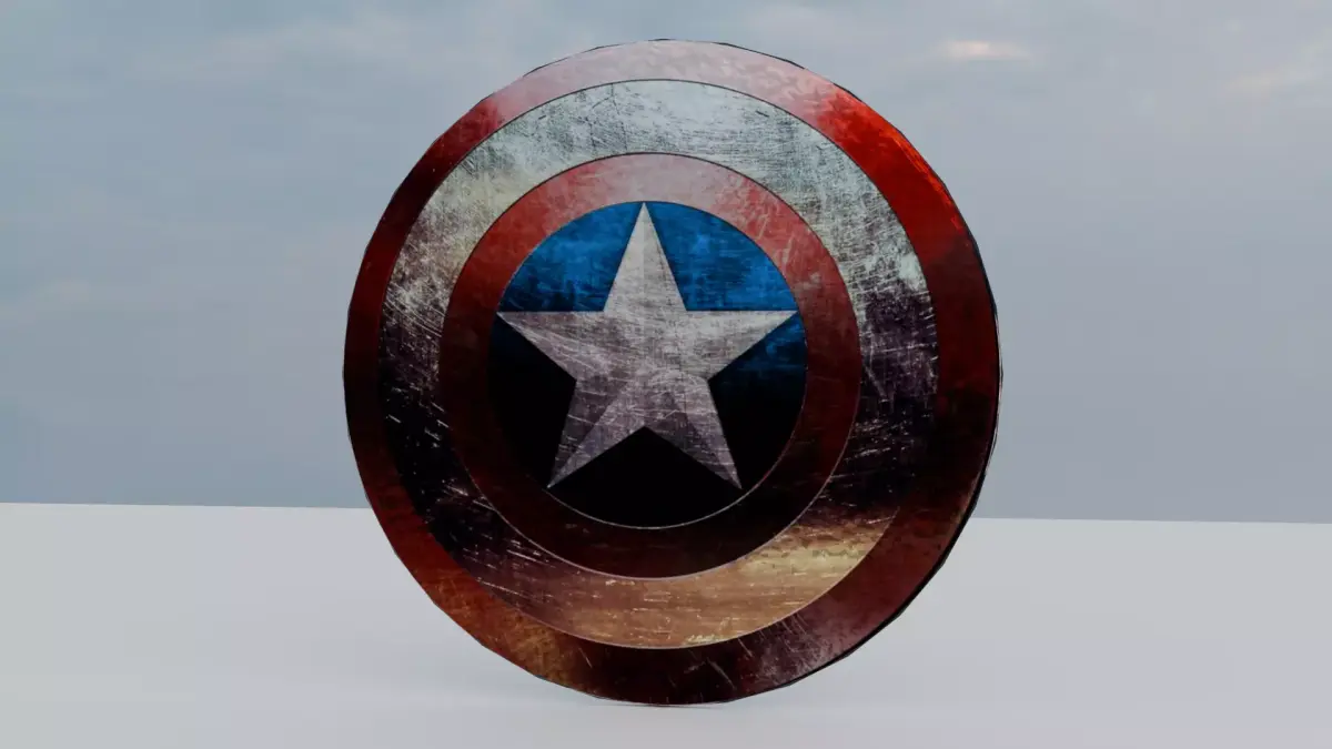 Captain America Shield Low-poly 3D model buy