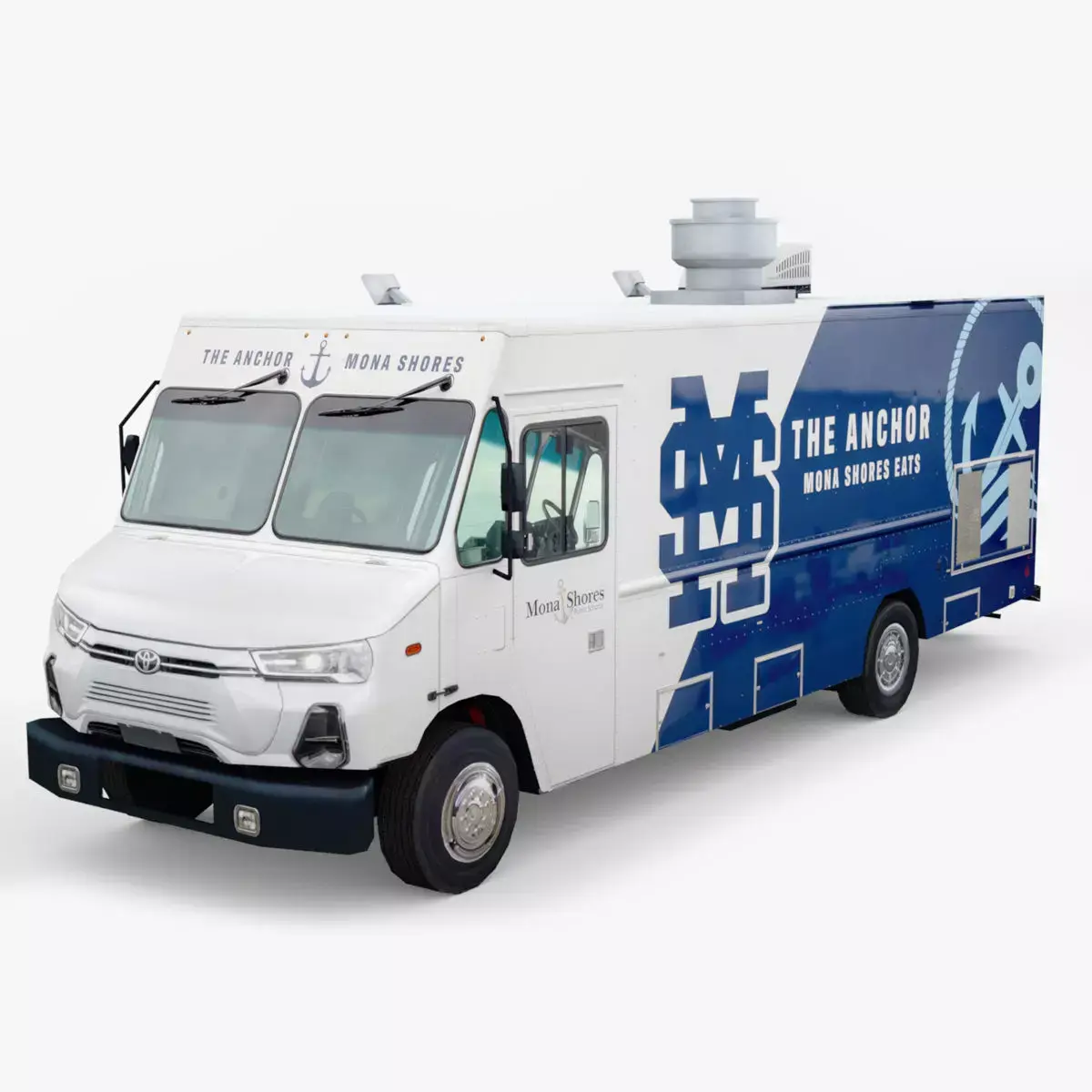 Toyota Food Truck van Low-poly 3D model