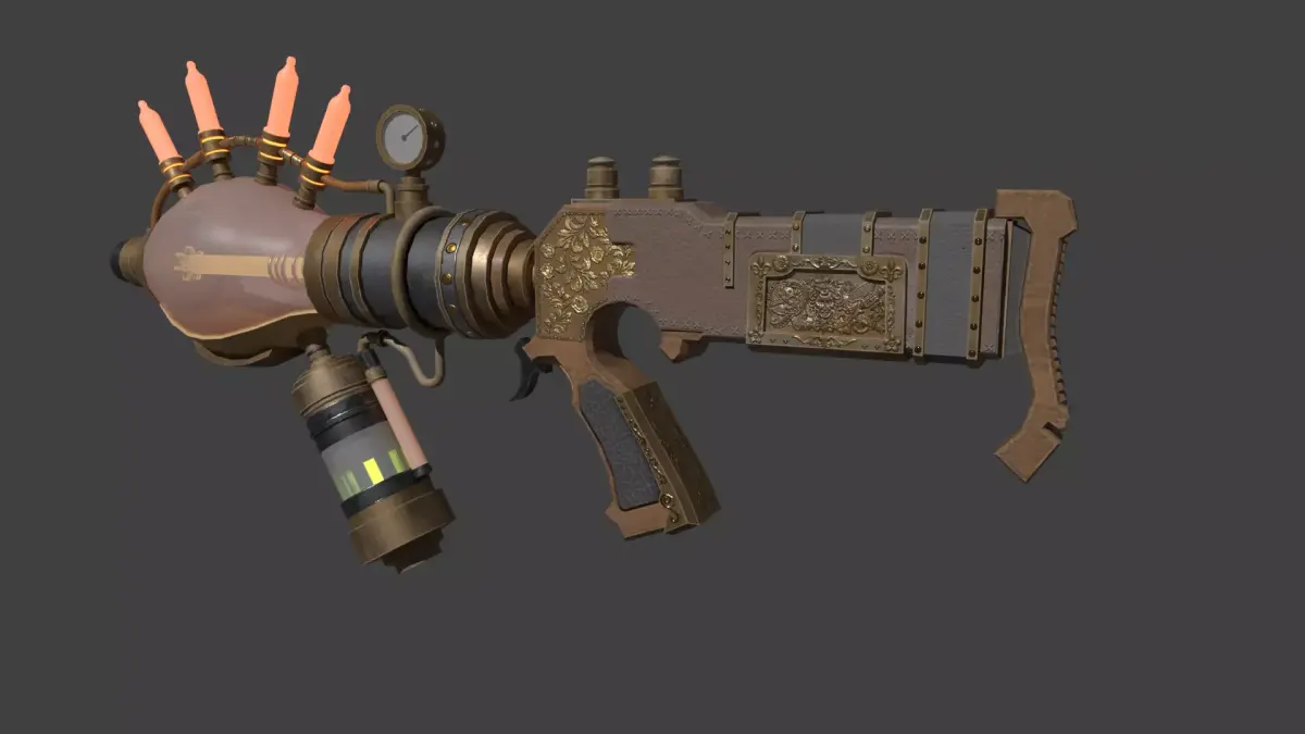 Etherion Blaster Low-poly 3D model