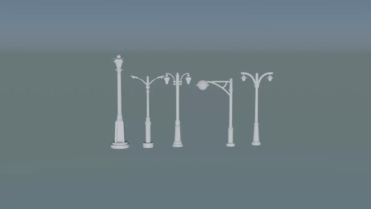 Historic Oakland Iron Street Light pole 3D print model