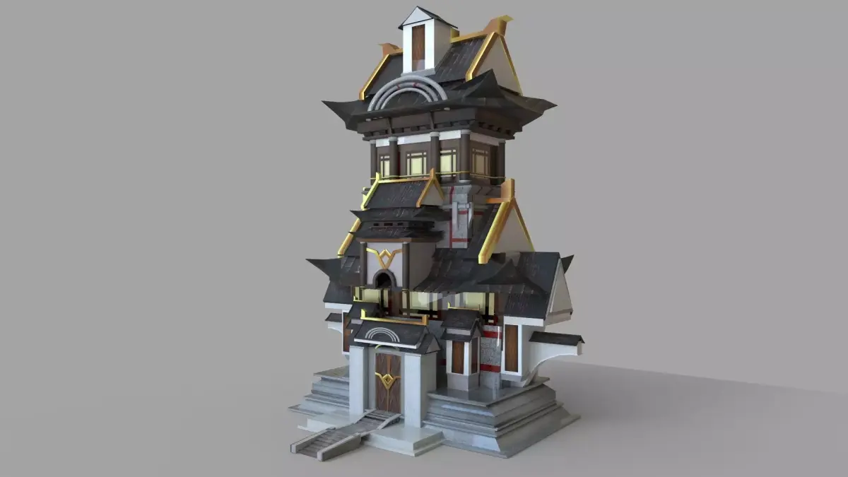 3D Castle tower Free 3D model