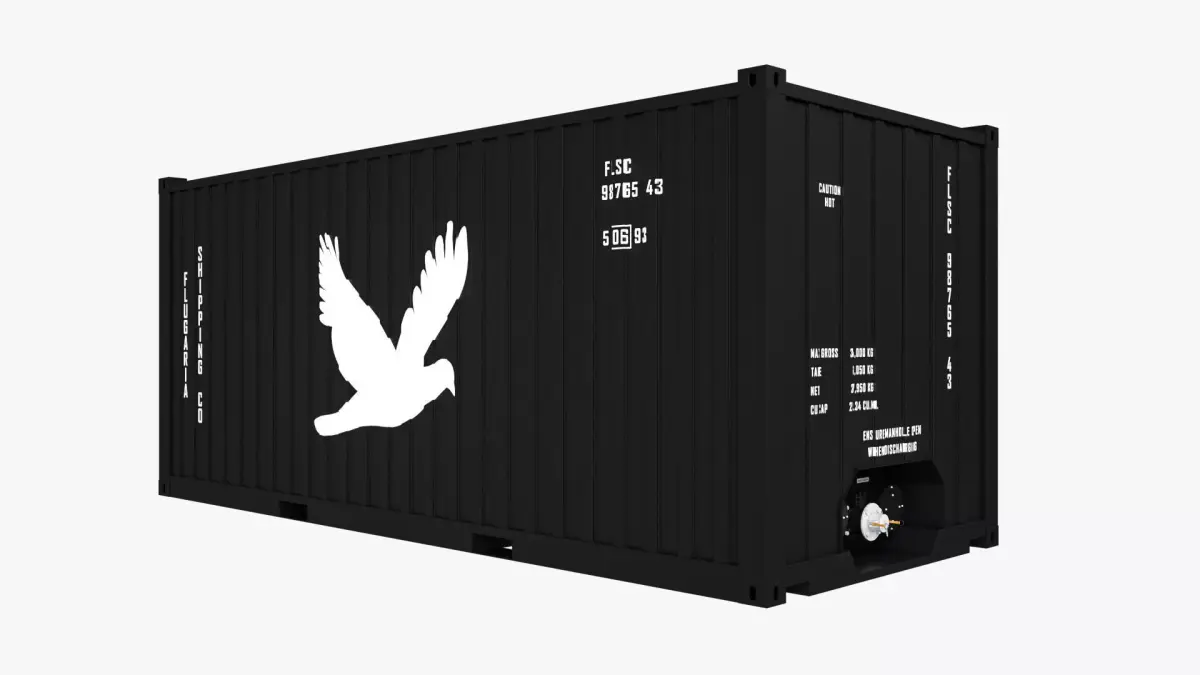 20 ft Bitumen Box Container 3D model