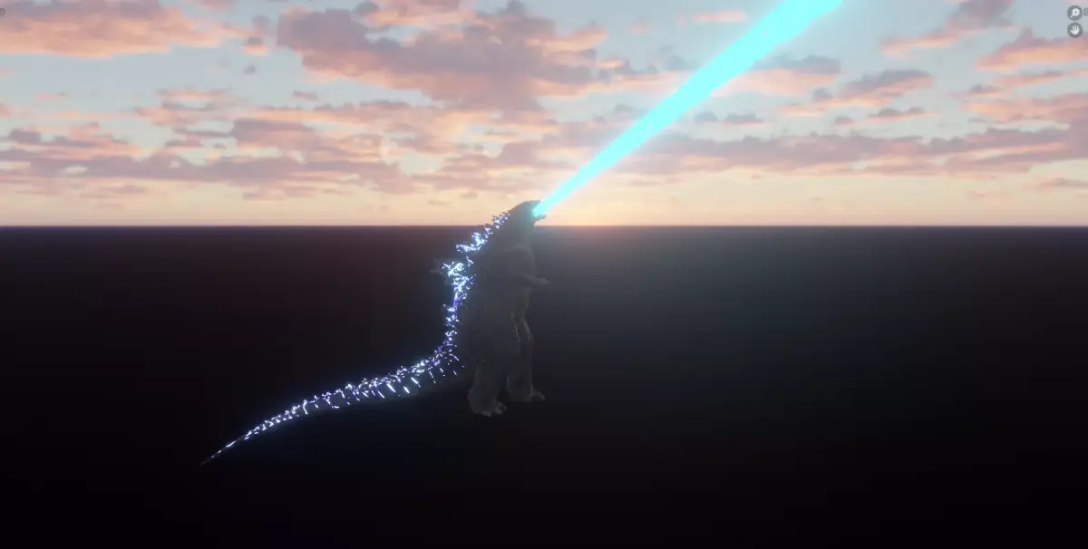 Godzilla Atomic Breath Test Free 3D model