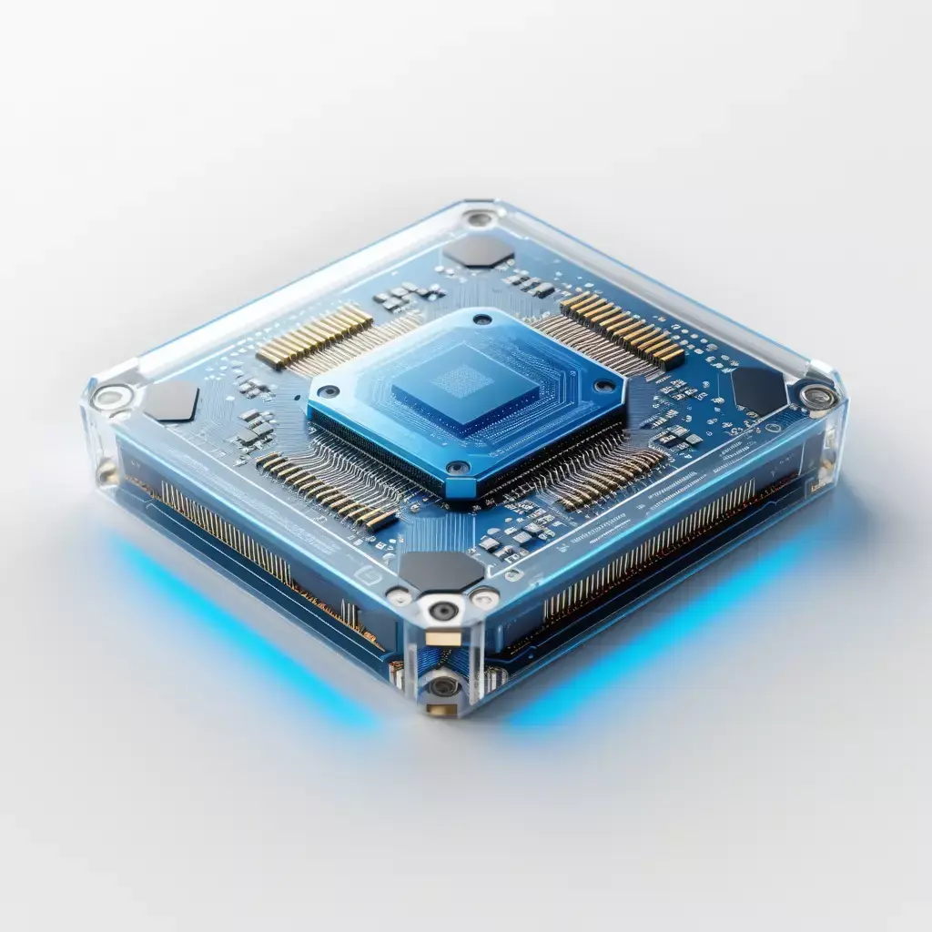 Futuristic AI Processor Core Module 3D model