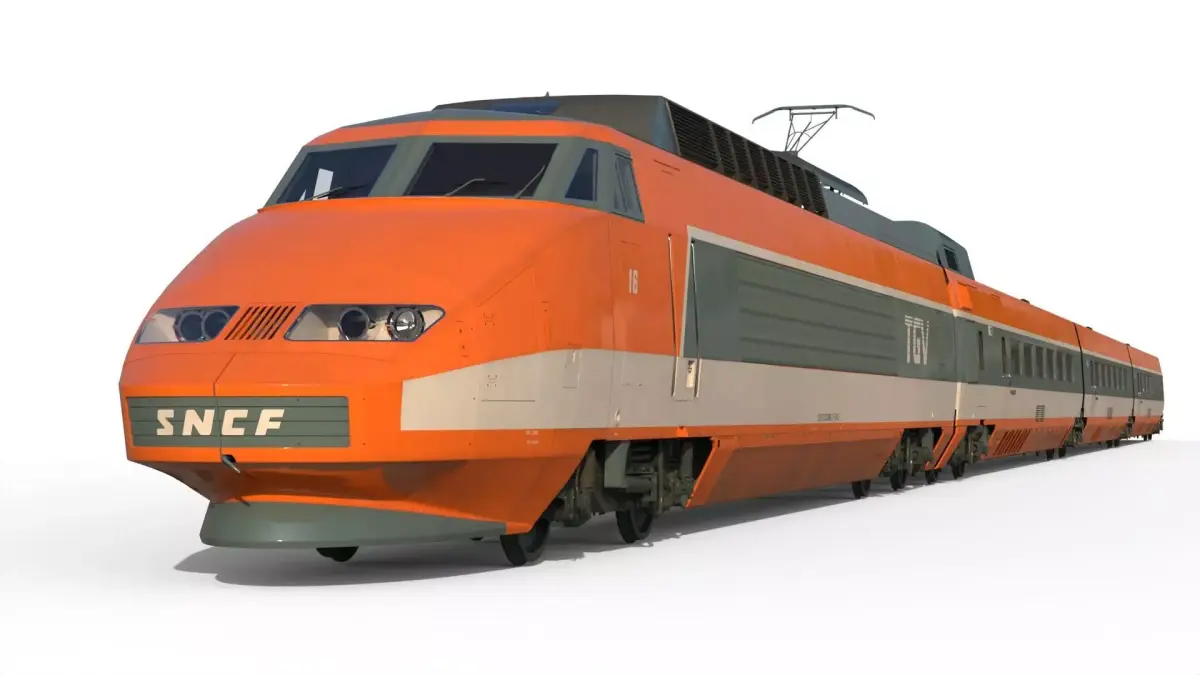 TGV high speed train 3D model