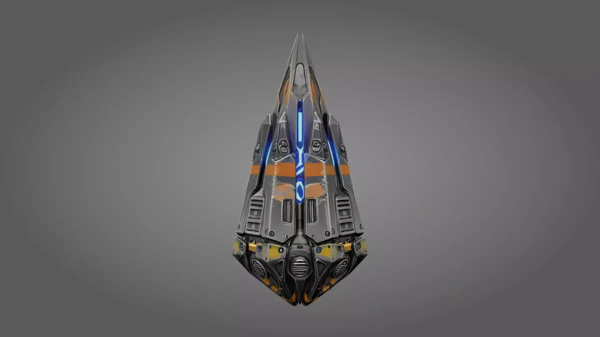 Sci-Fi Drop Pod Cargo Container 3D model