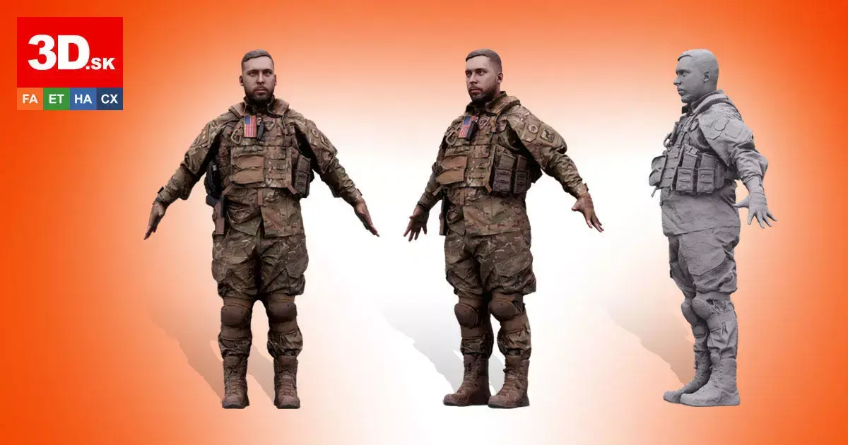 Cleaned A Pose Scan Luis Donovan Army 3D model