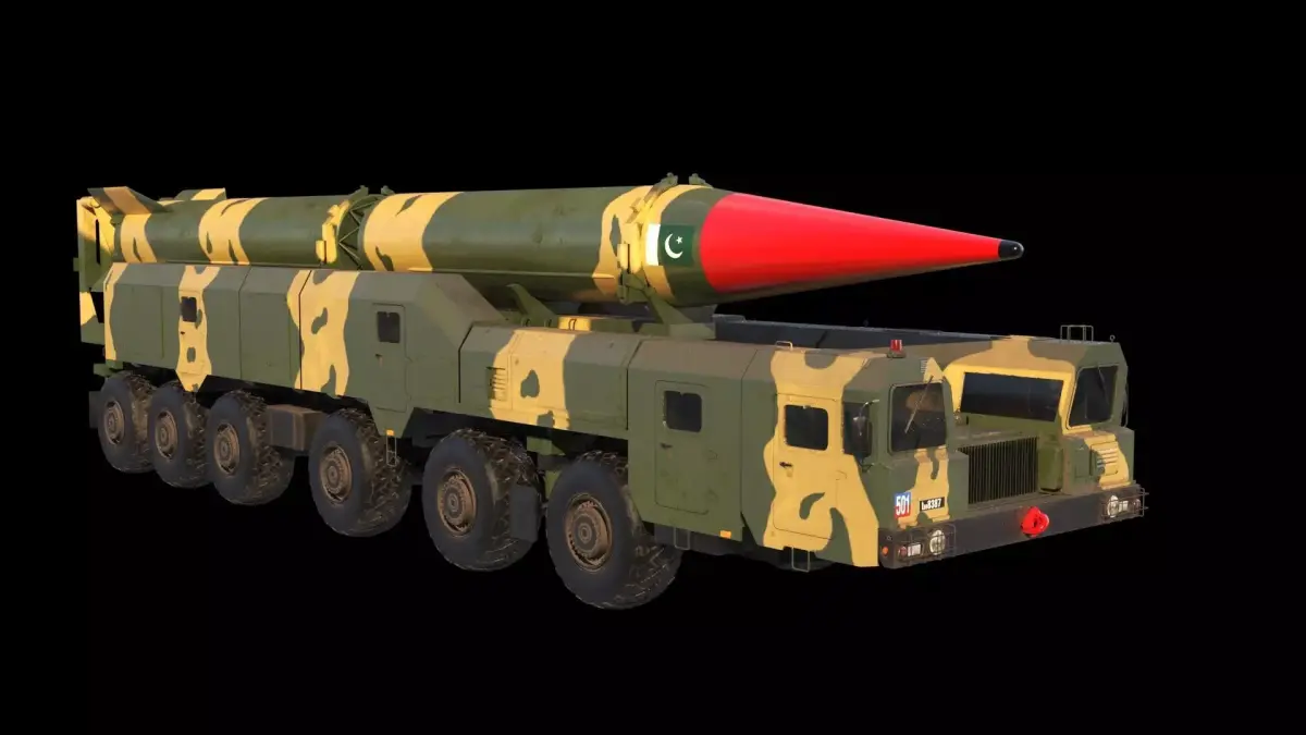 Shaheen-2 missile launcher 3D model