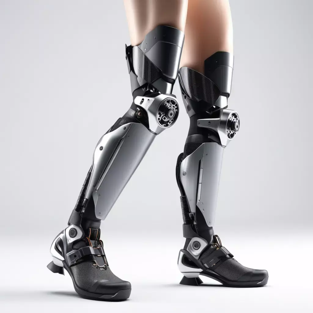 Futuristic Cybernetic Leg Prosthetic 3D model