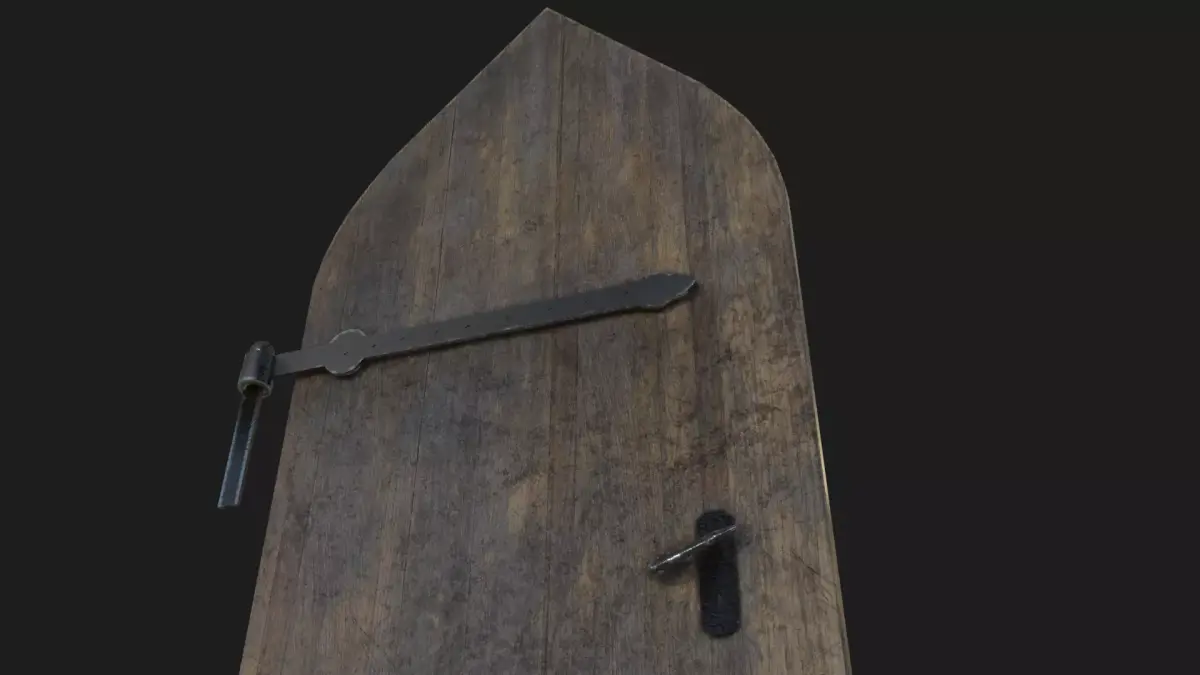 Low poly Medieval Door 3D model Low-poly 3D model