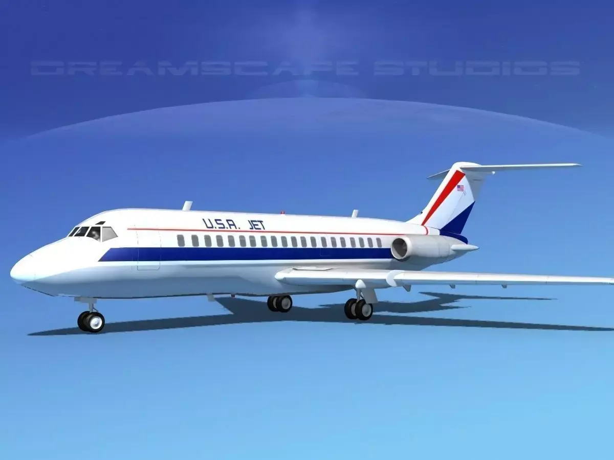 Douglas DC-9-20 USA Jet 3D model