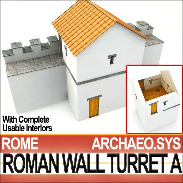 Ancient Roman Wall Turret A 3D model