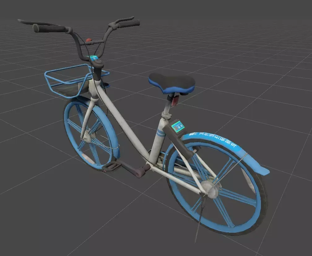 Alipay share bicycle Low-poly 3D model