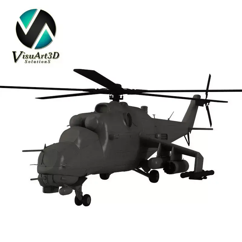 Helicopter Mil Mi24 Hind 3D model