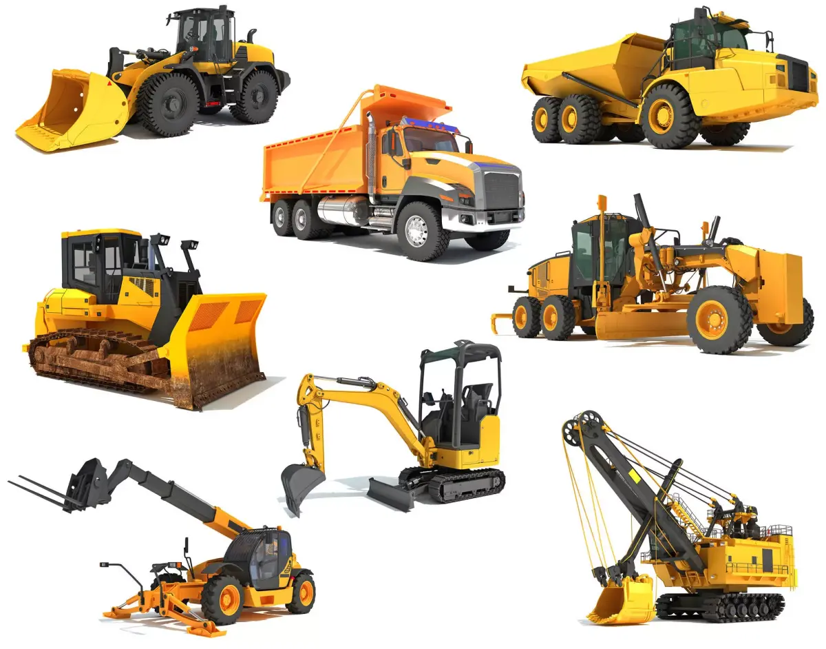 Heavy Construction Machinery 3D Model Pack