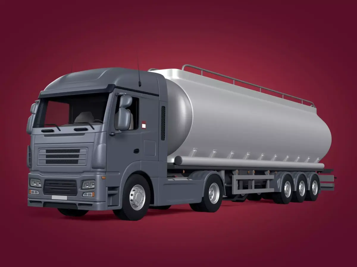 Generic Fuel Tanker Truck - Semi Trailer - Tank 3D model