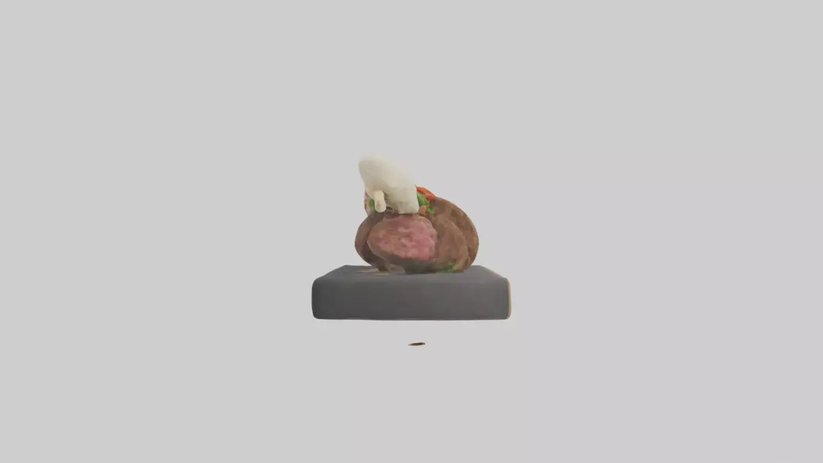 Lamb kebab model Low-poly 3D model