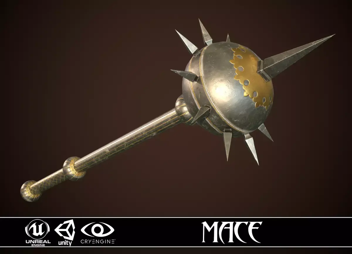 Mace 14 Low-poly 3D model