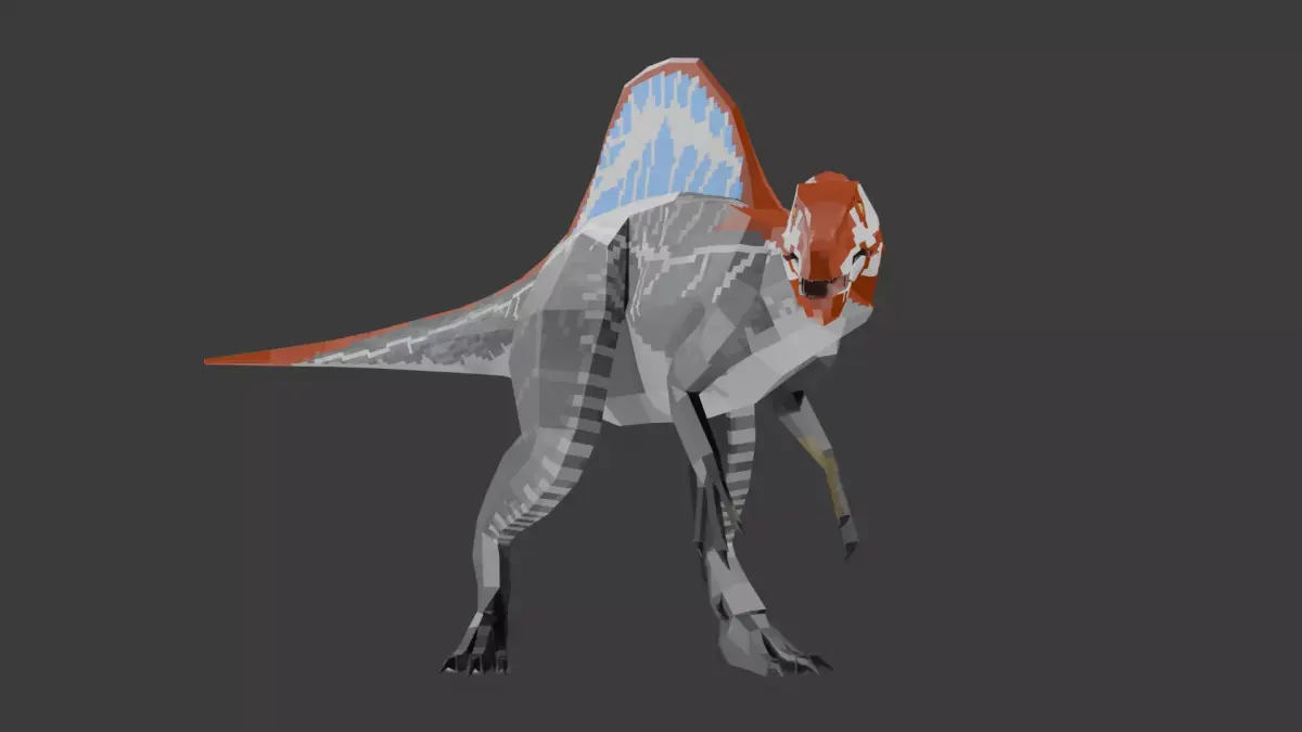 Stylized Low Poly Spinosaurus JP  - Game Ready Dinosaur Model Low-poly 3D model