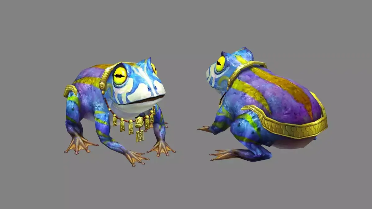Cartoon mutant frog Low-poly 3D model