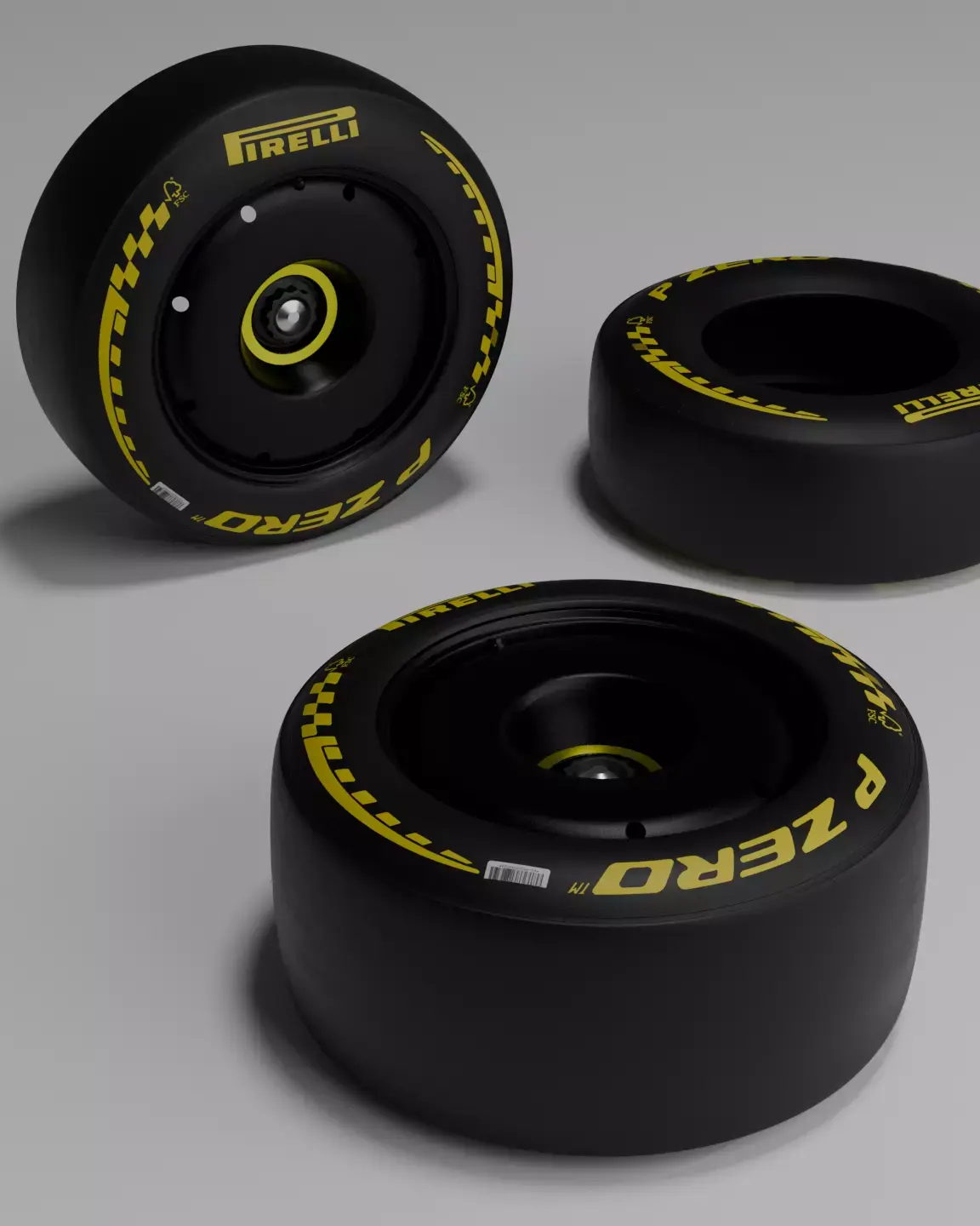Pirelli P Zero Medium Racing Tire 3D Model 3D model