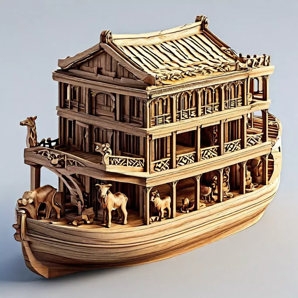 Noahs Ark LowPoly 3D Model Low-poly 3D model