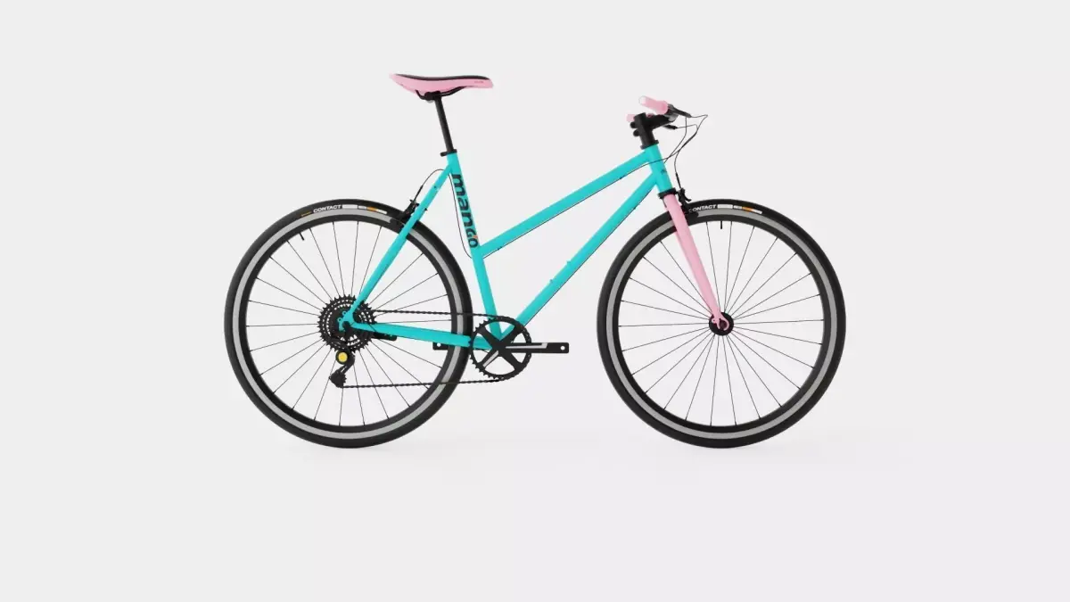 Track bike Low-poly 3D model