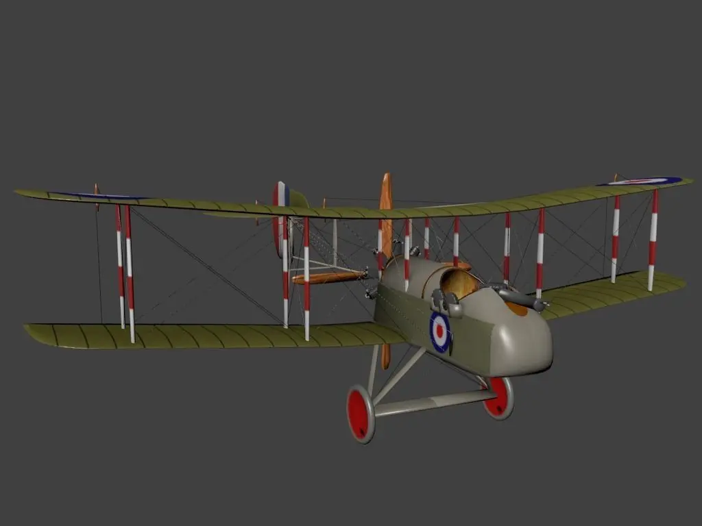 Airco DH 2 Low-poly 3D model