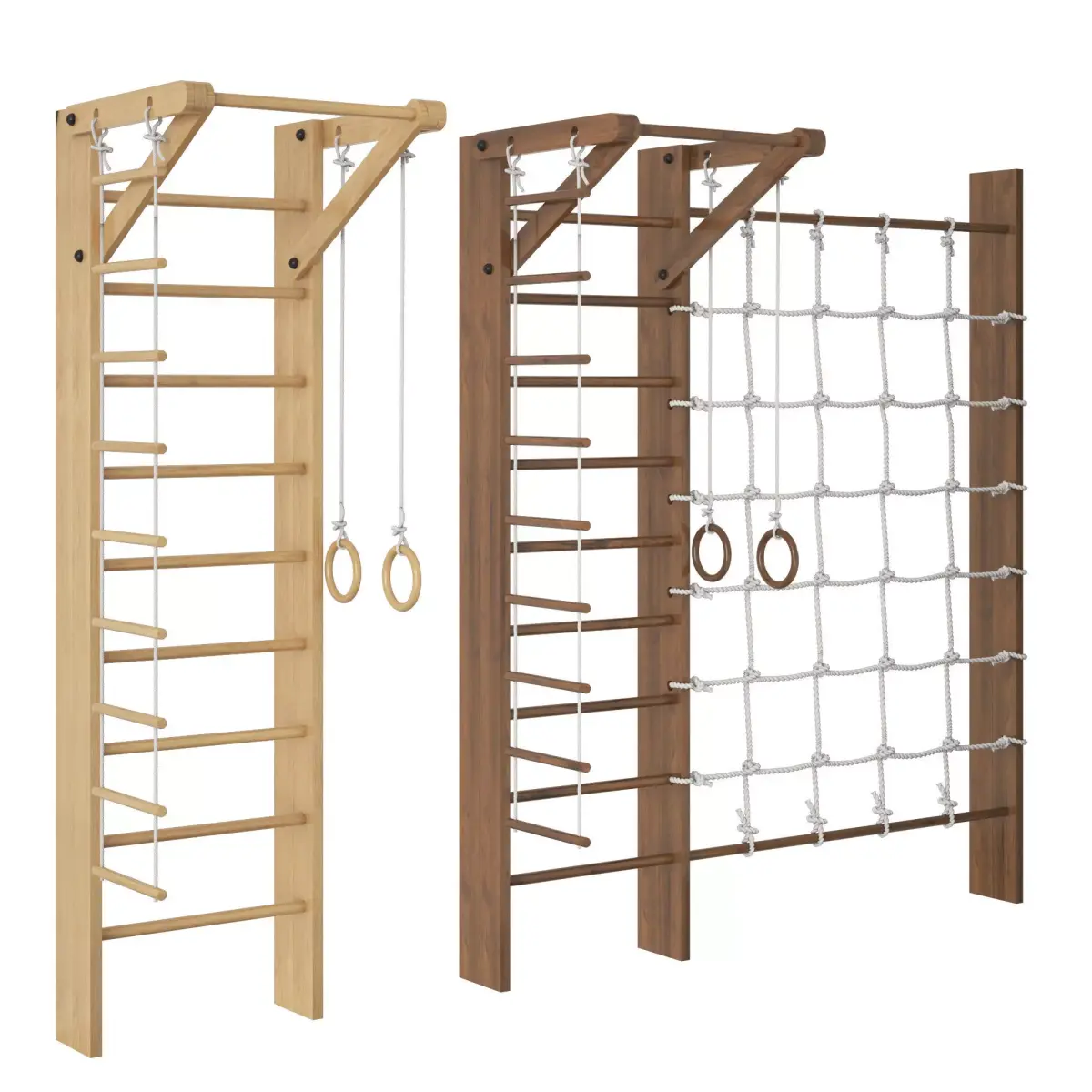 Wooden Swedish Wall 3D model