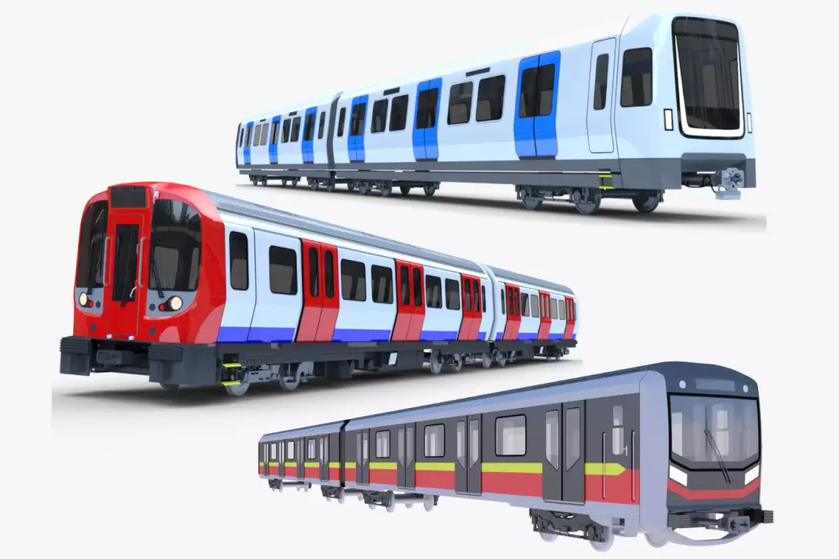 3 European metro trains 3D Model Pack