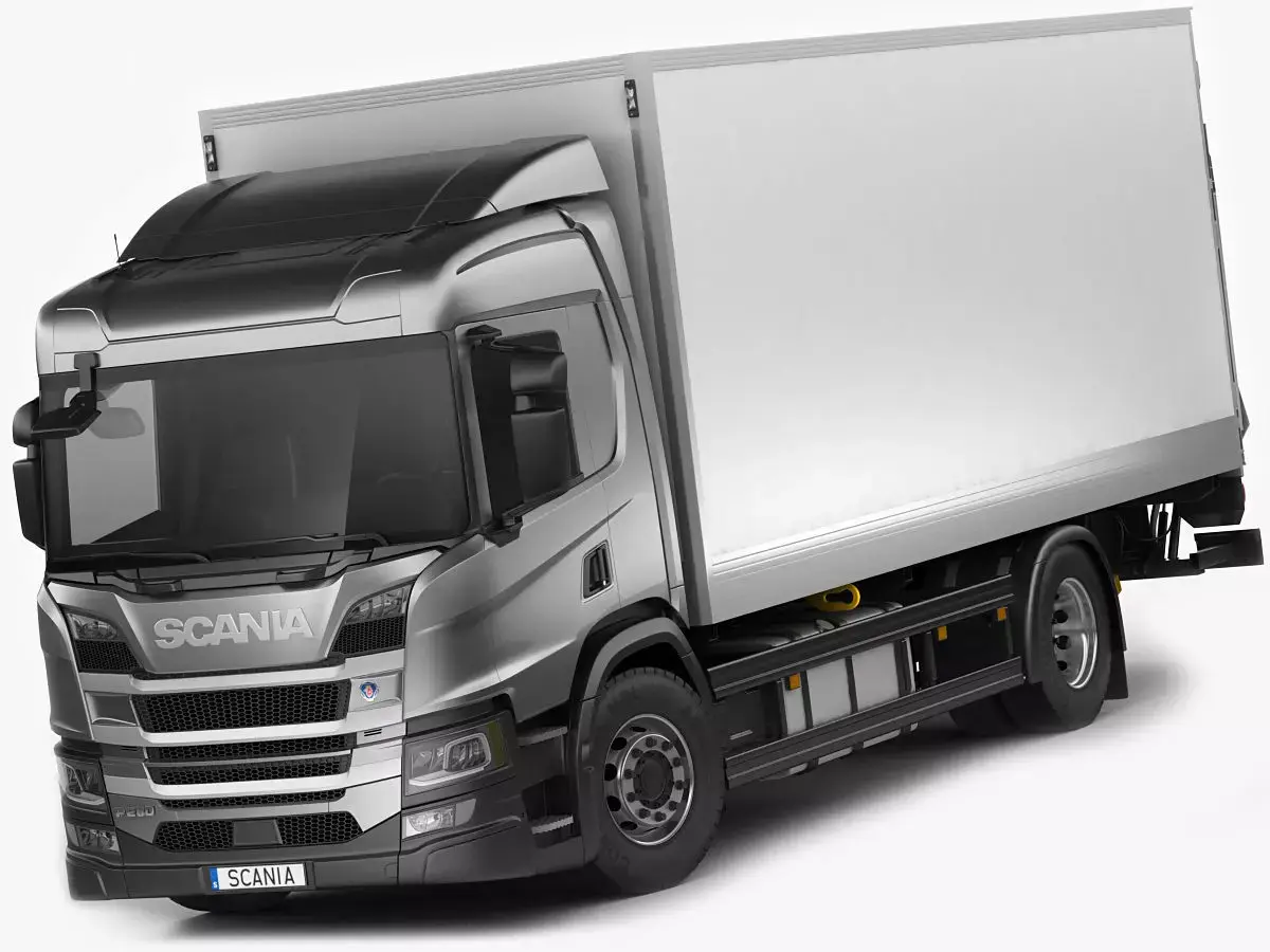 Box rigid truck P-series 2018 3D model