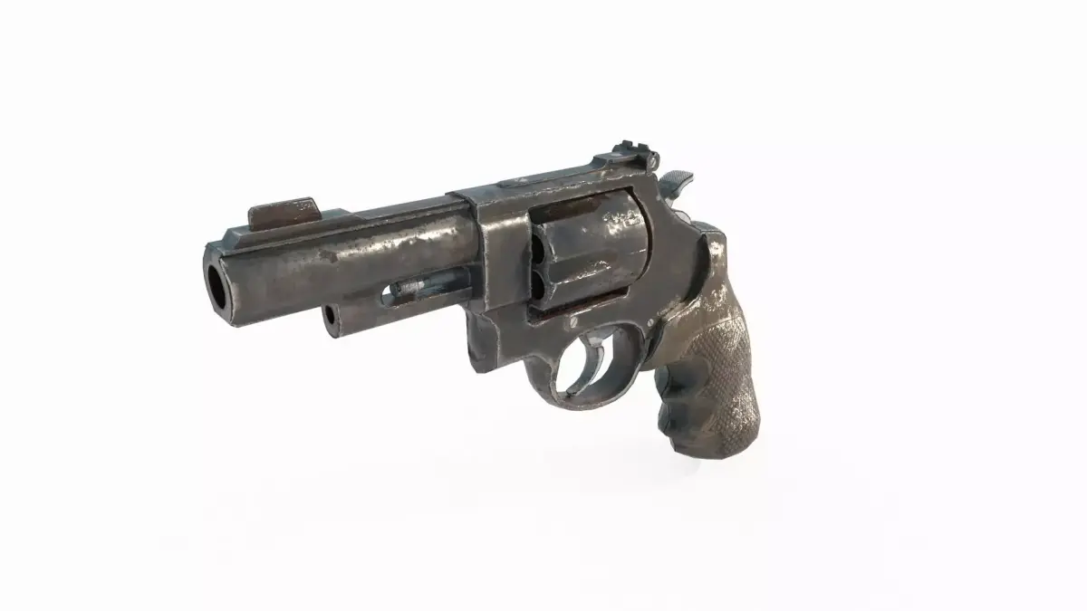 Modern weapons outdated revolvers 3D model