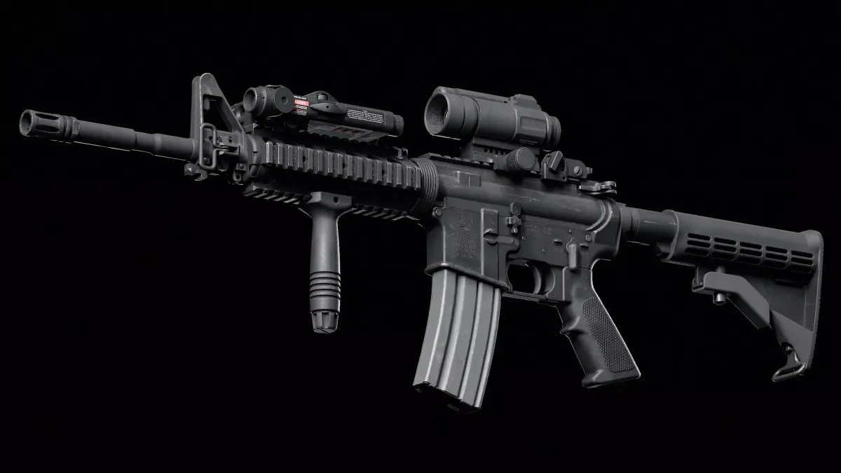 M4A1 CompM4-PEQ2A Low-poly 3D model