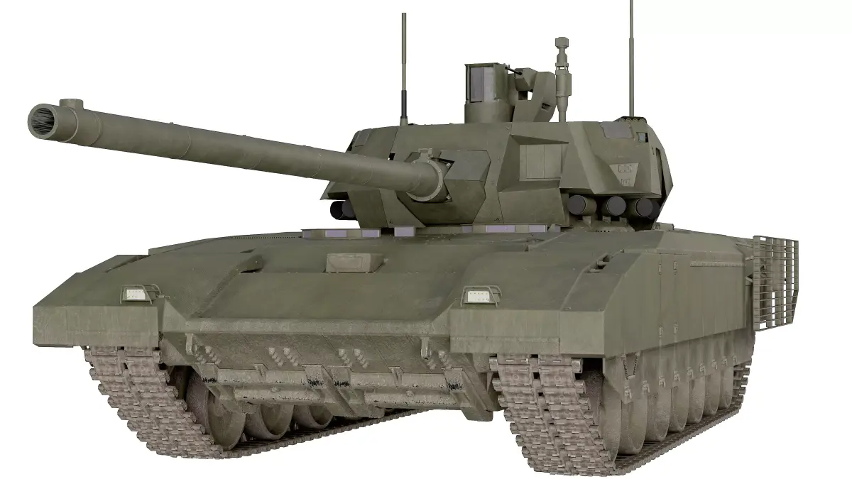 T-14 Armata Russian Tank Game Ready PBR 3D model Low-poly 3D model