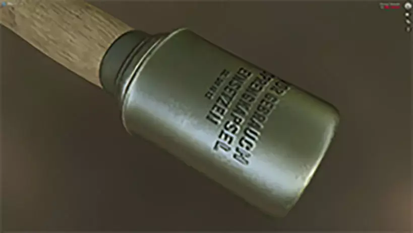 German Handgrenade WW2 Low-poly 3D model