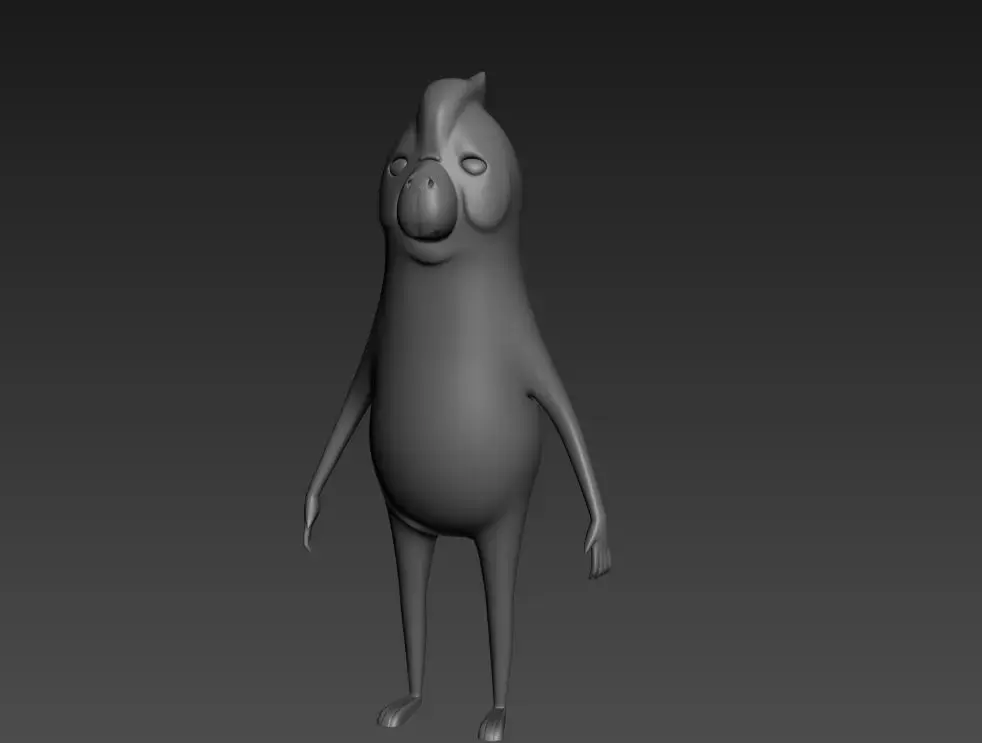 Orangutan cartoon character 3D model