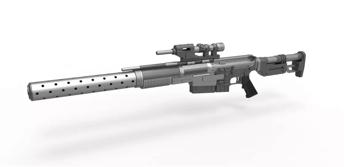 Sniper Blaster rifle A300 from the movie Rogue One 2016 3D model